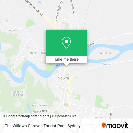 Mapa The Willows Caravan Tourist Park