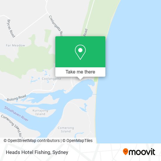 Heads Hotel Fishing map