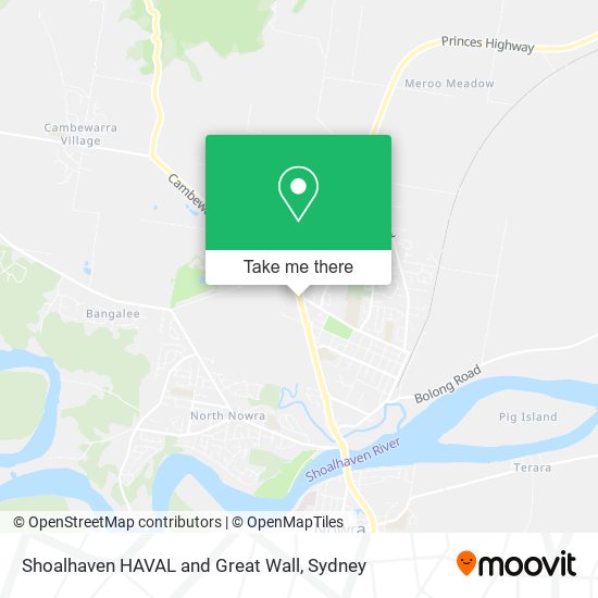 Shoalhaven HAVAL and Great Wall map