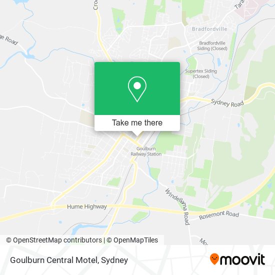 Mapa Goulburn Central Motel
