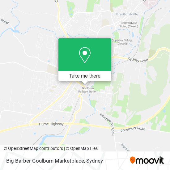 Big Barber Goulburn Marketplace map