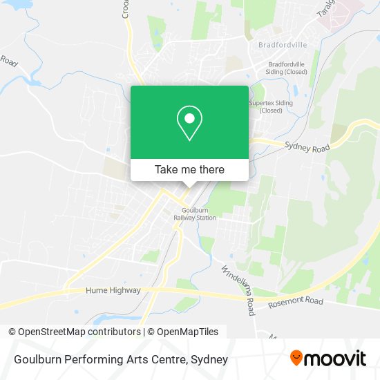 Mapa Goulburn Performing Arts Centre