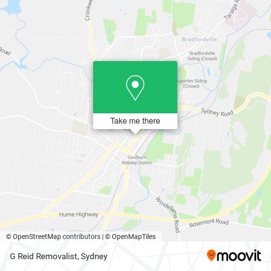 G Reid Removalist map