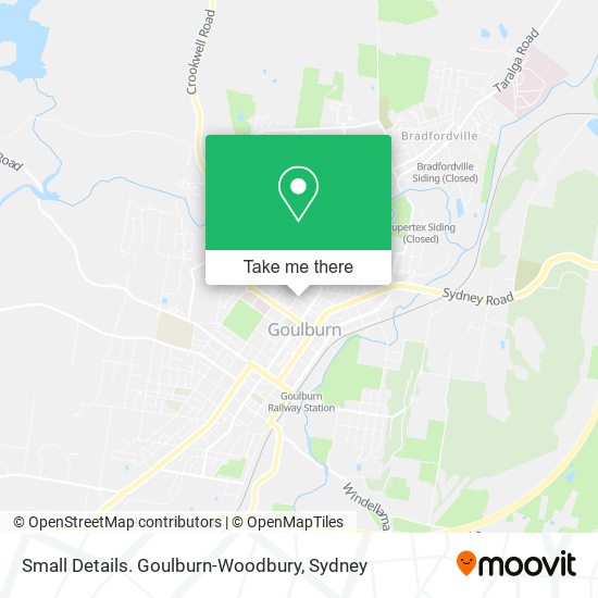 Small Details. Goulburn-Woodbury map