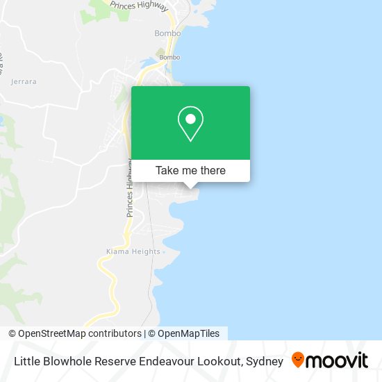 Little Blowhole Reserve Endeavour Lookout map