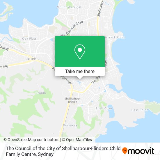 The Council of the City of Shellharbour-Flinders Child Family Centre map