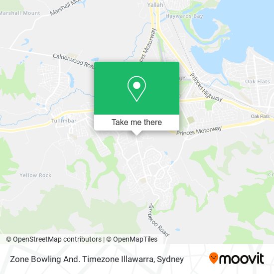 Mapa Zone Bowling And. Timezone Illawarra