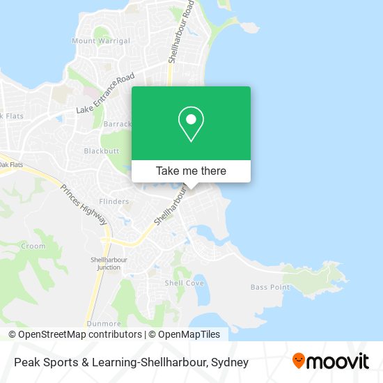 Peak Sports & Learning-Shellharbour map
