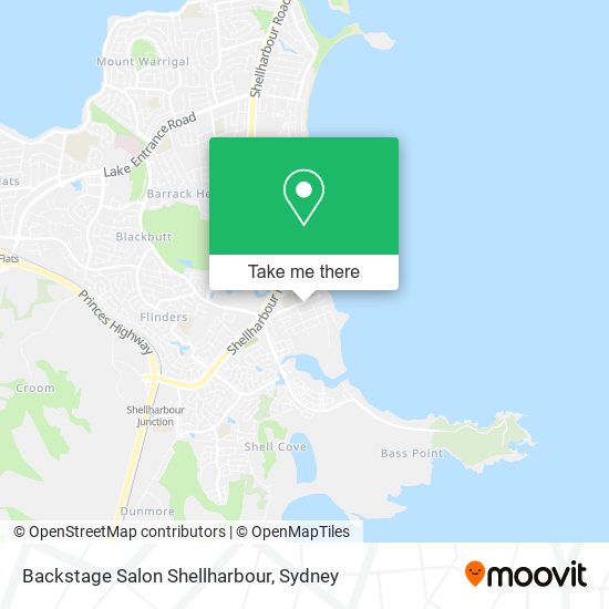 Backstage Salon Shellharbour map