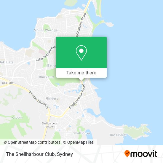The Shellharbour Club map