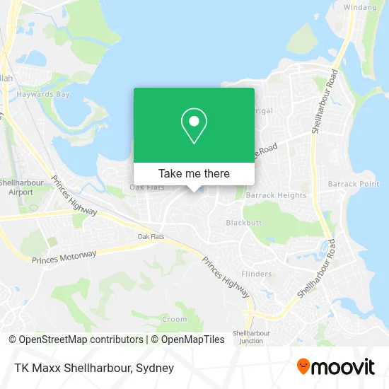 Mapa TK Maxx Shellharbour