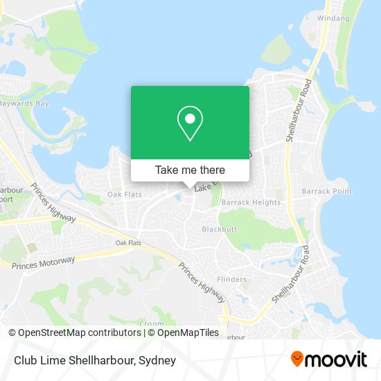 Club Lime Shellharbour map