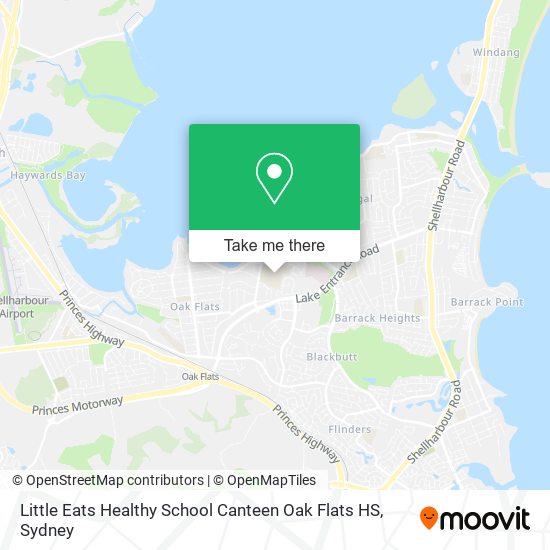 Little Eats Healthy School Canteen Oak Flats HS map