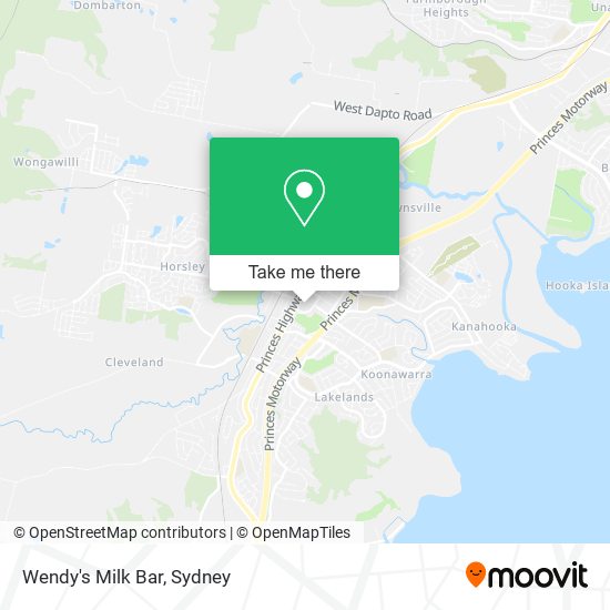 Wendy's Milk Bar map