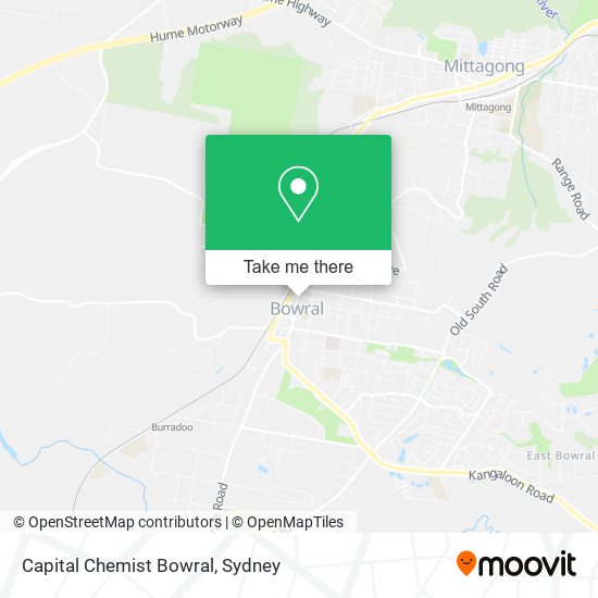 Capital Chemist Bowral map