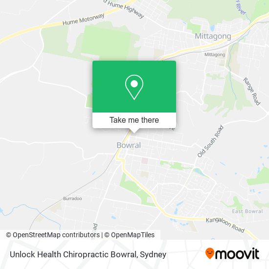 Unlock Health Chiropractic Bowral map