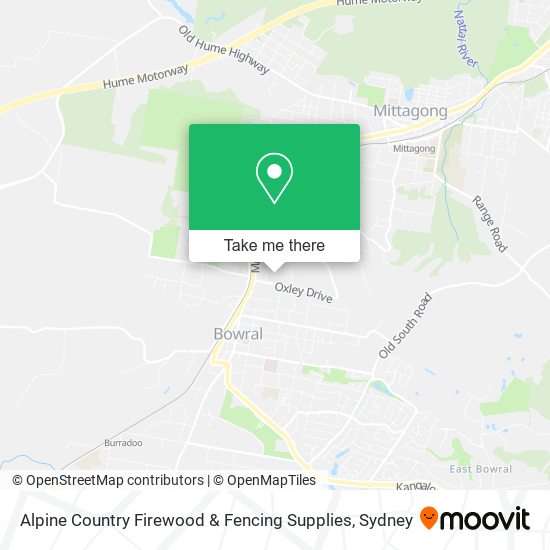 Mapa Alpine Country Firewood & Fencing Supplies