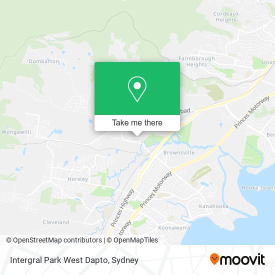 Intergral Park West Dapto map