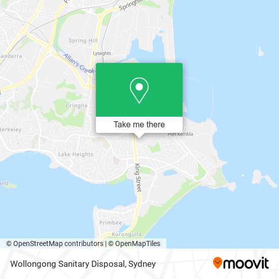 Mapa Wollongong Sanitary Disposal