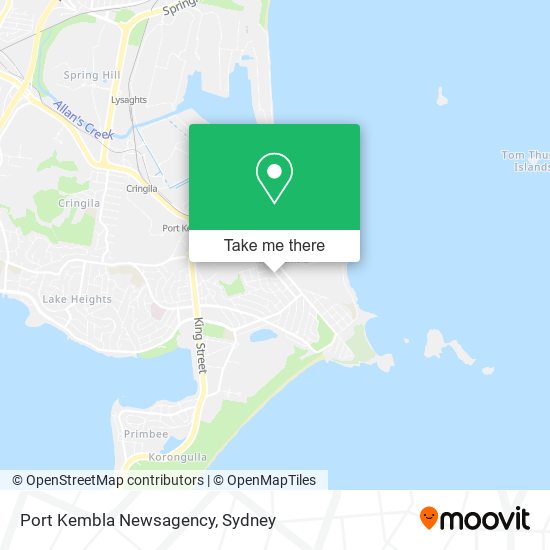 Mapa Port Kembla Newsagency