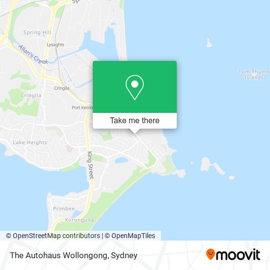 The Autohaus Wollongong map