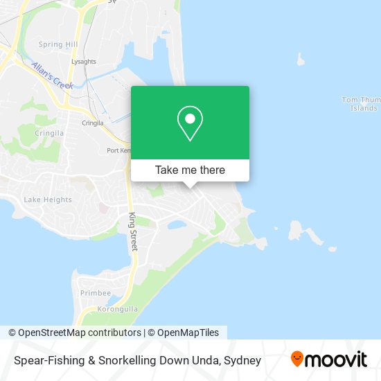 Mapa Spear-Fishing & Snorkelling Down Unda