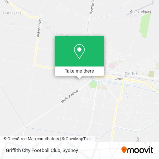 Griffith City Football Club map