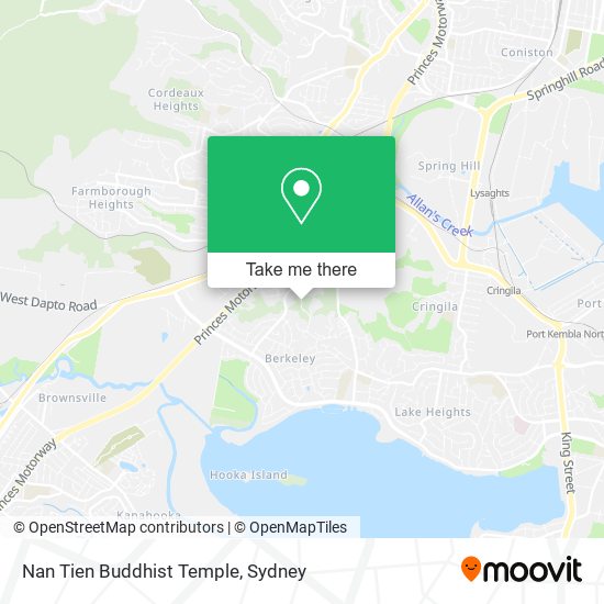 Nan Tien Buddhist Temple map