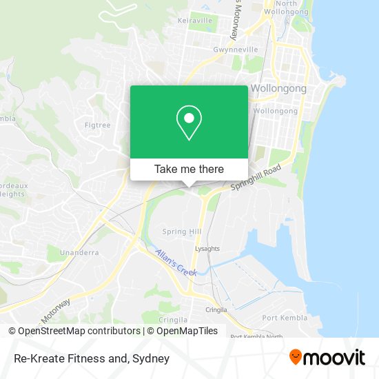 Re-Kreate Fitness and map