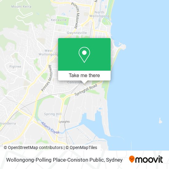 Wollongong-Polling Place-Coniston Public map