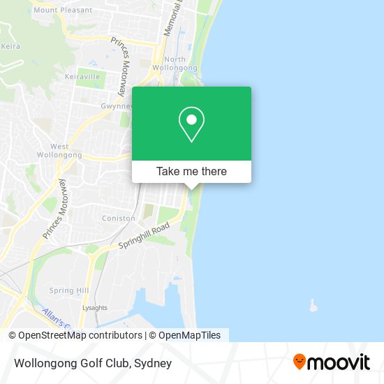 Wollongong Golf Club map