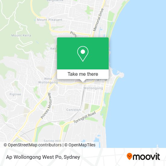 Ap Wollongong West Po map