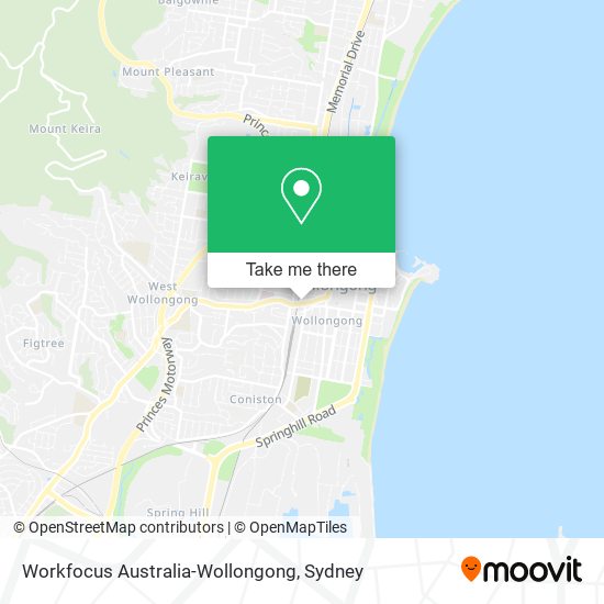 Mapa Workfocus Australia-Wollongong