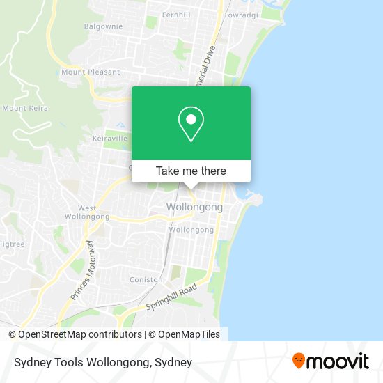 Sydney Tools Wollongong map