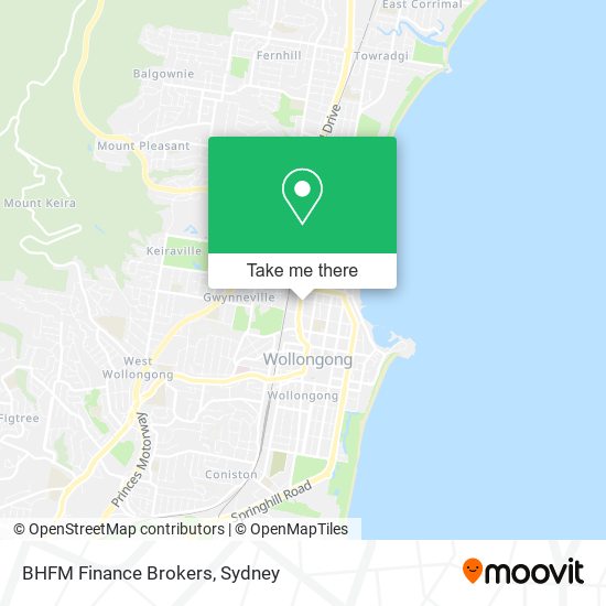 BHFM Finance Brokers map