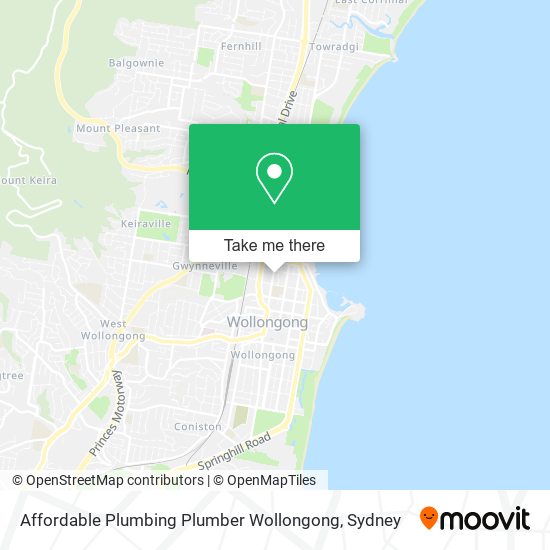 Affordable Plumbing Plumber Wollongong map
