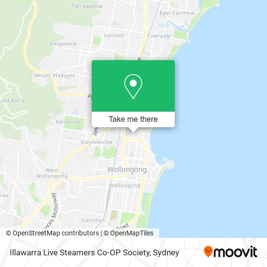 Illawarra Live Steamers Co-OP Society map