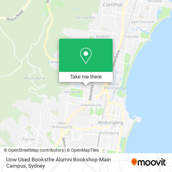 Uow Used Booksthe Alumni Bookshop-Main Campus map