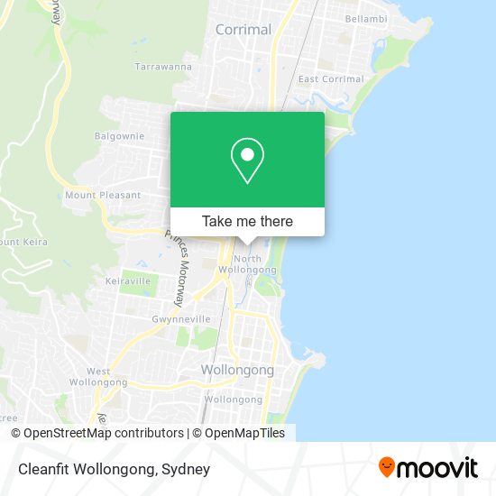 Cleanfit Wollongong map