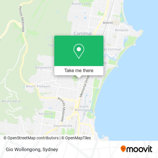 Gio Wollongong map