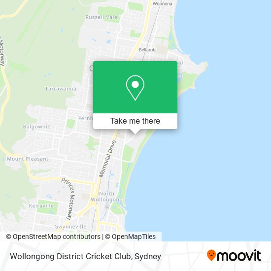 Mapa Wollongong District Cricket Club