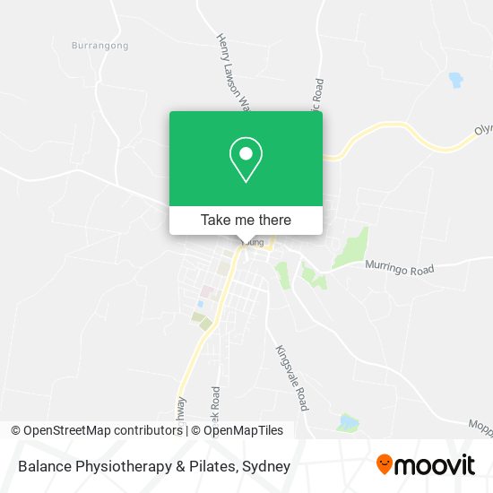 Mapa Balance Physiotherapy & Pilates
