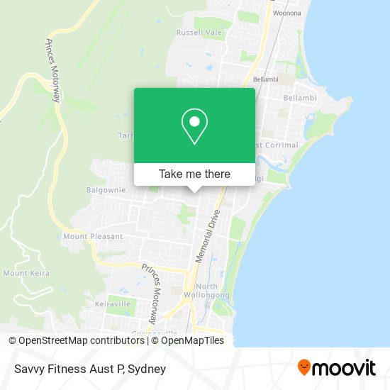 Mapa Savvy Fitness Aust P