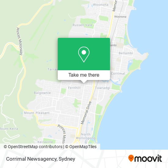 Corrimal Newsagency map