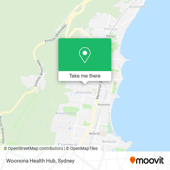 Mapa Woonona Health Hub