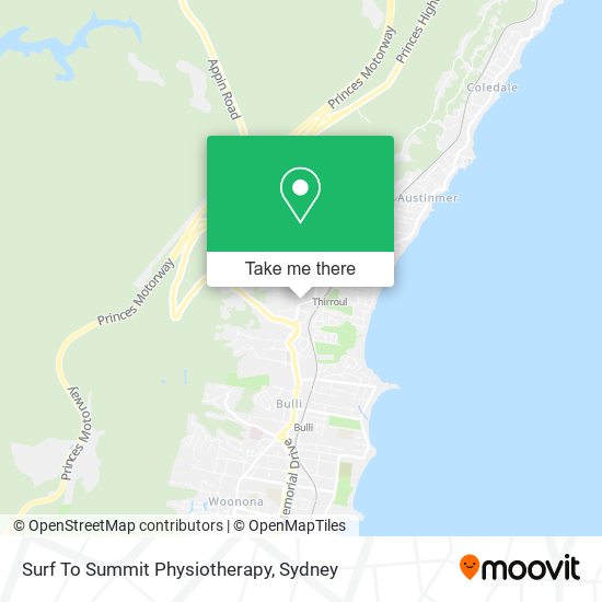 Mapa Surf To Summit Physiotherapy