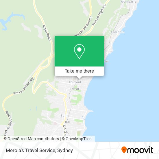 Merola's Travel Service map