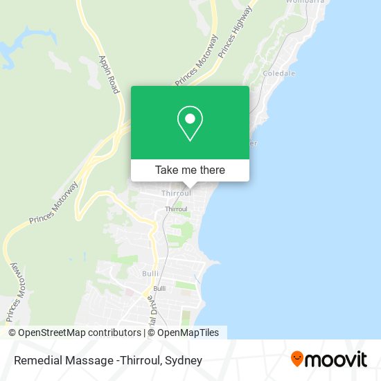 Mapa Remedial Massage -Thirroul