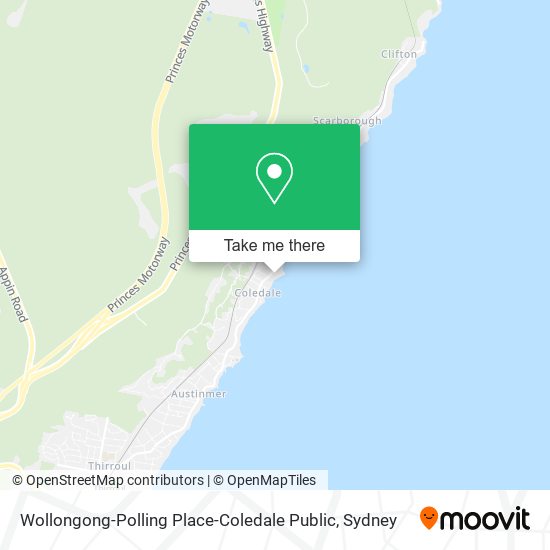 Mapa Wollongong-Polling Place-Coledale Public