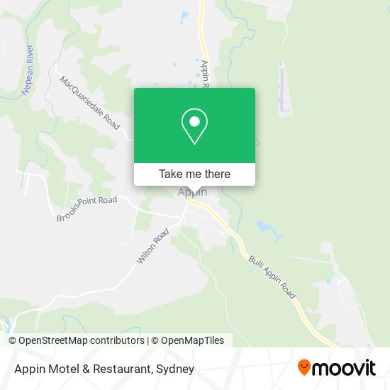 Appin Motel & Restaurant map